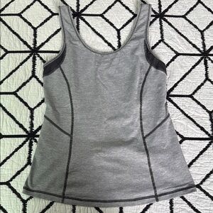 Lululemon Athletica Gray Pinstripe Running Tank